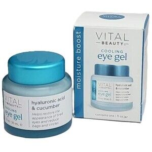 Vital Beauty Moisture Boost Cooling Eye Gel Anti-Aging Hyaluronic 1 oz ea